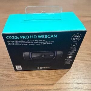 Logitech C920s Pro HD Webcam - Black and Blue